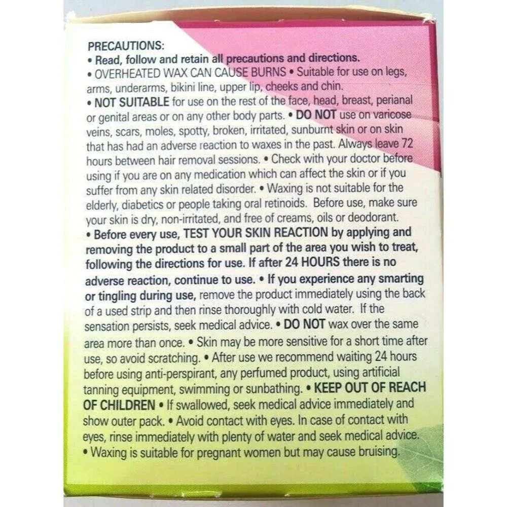 Veet Warm Sugar Wax Botanic Inspirations Sensitive Formula Kit Strips Spatula